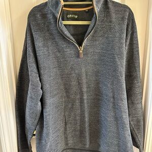Orvis Men's Half-Zip Pullover Sweater in Charcoal and Heather
